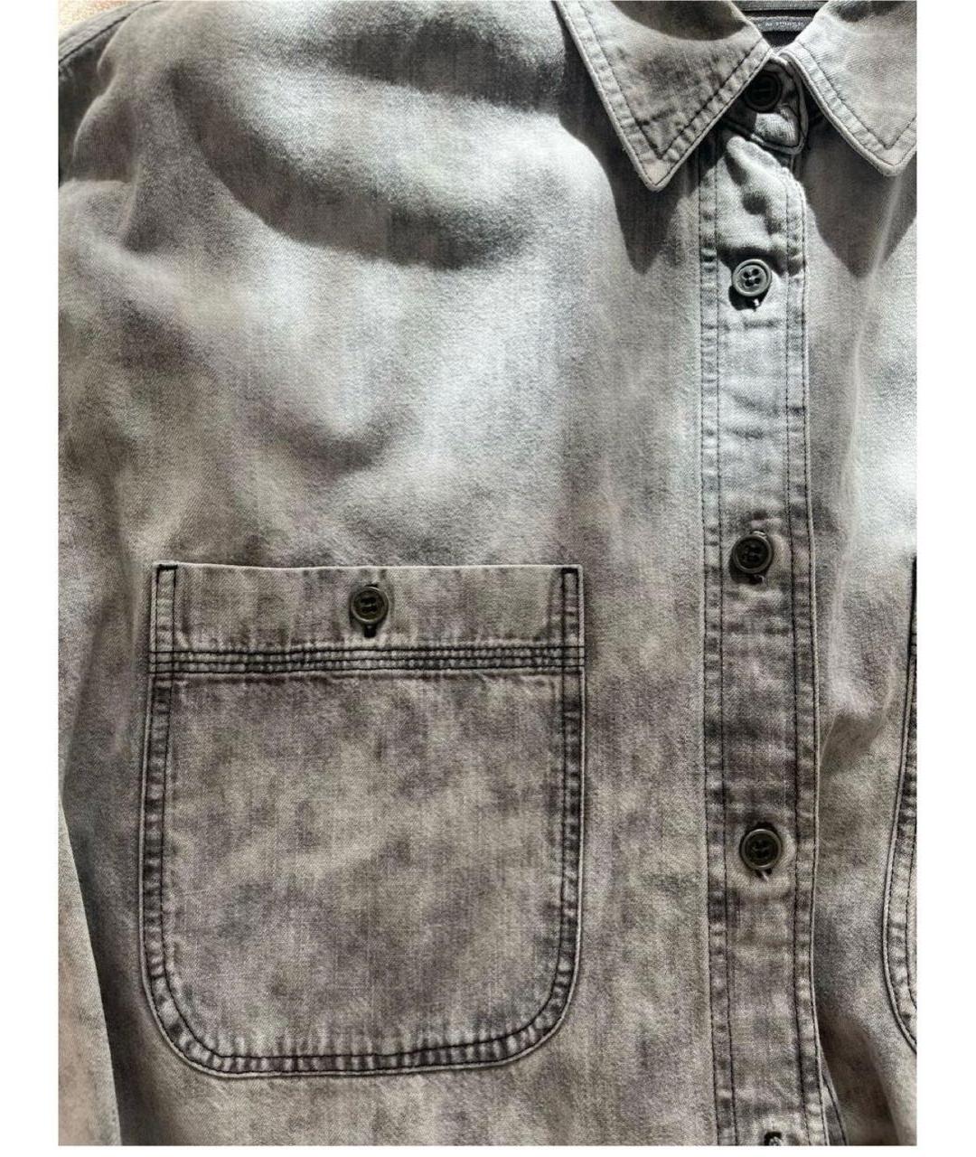 ISABEL MARANT Серая хлопковая рубашка, фото 3