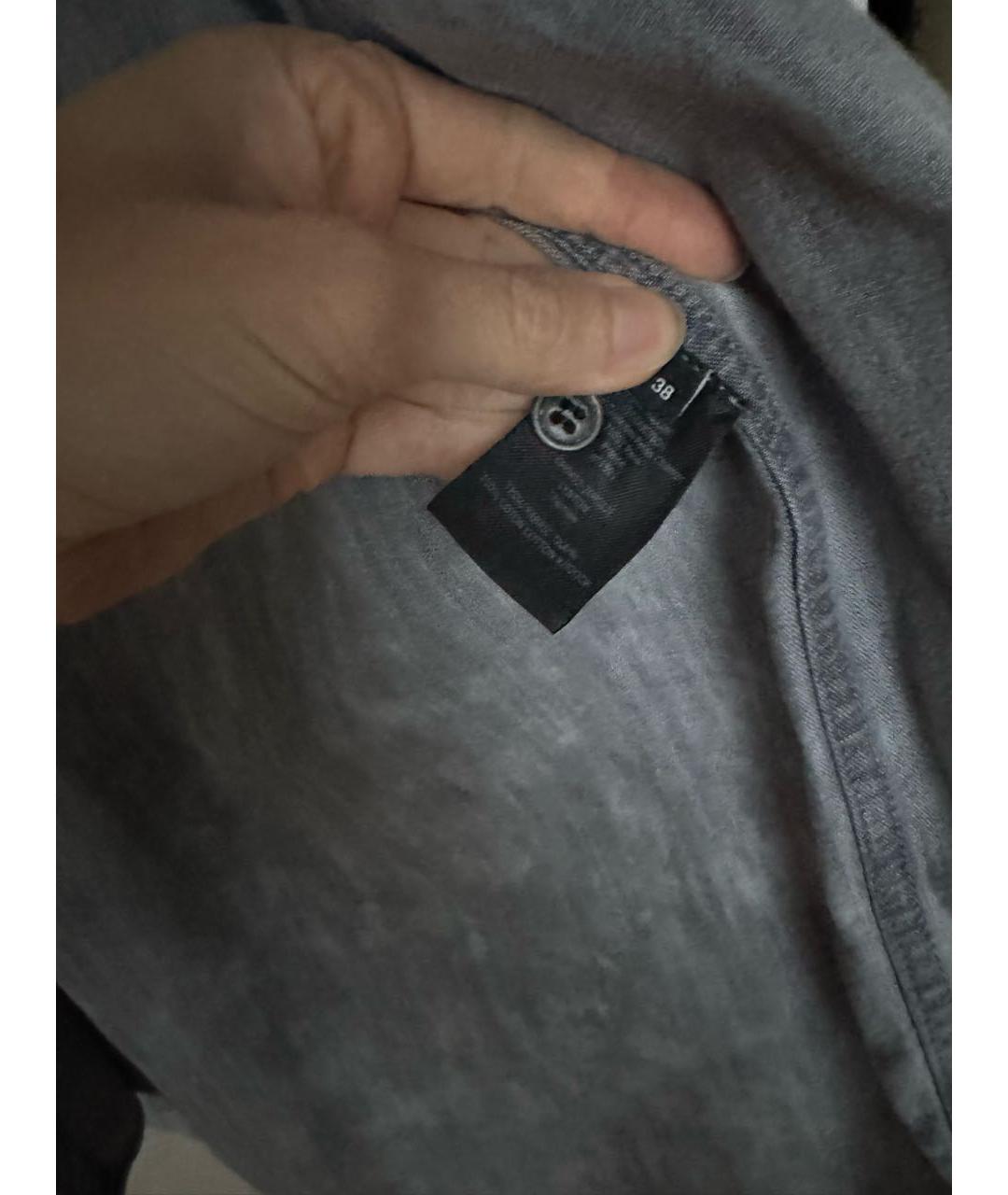 ISABEL MARANT Серая хлопковая рубашка, фото 5