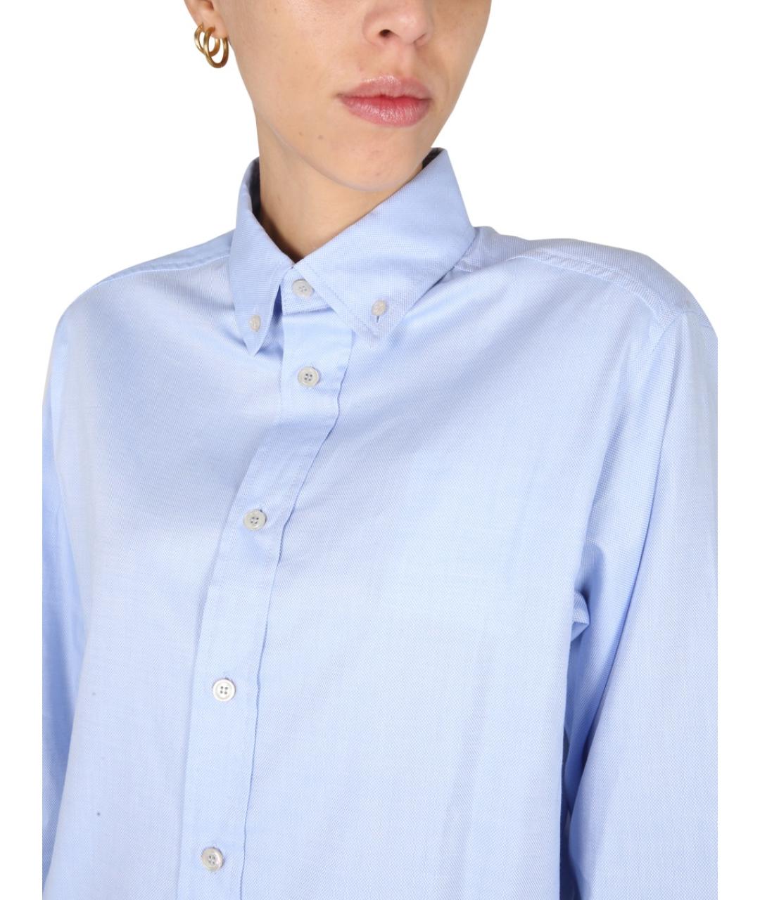 BALLANTYNE Голубая хлопковая рубашка, фото 4