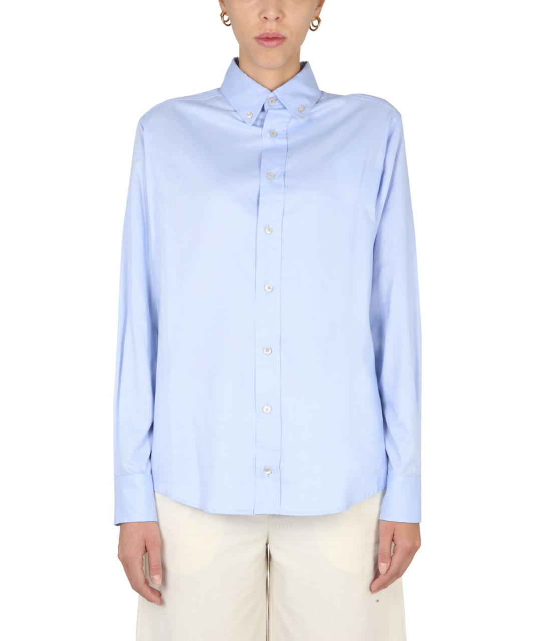 BALLANTYNE Голубая хлопковая рубашка, фото 5