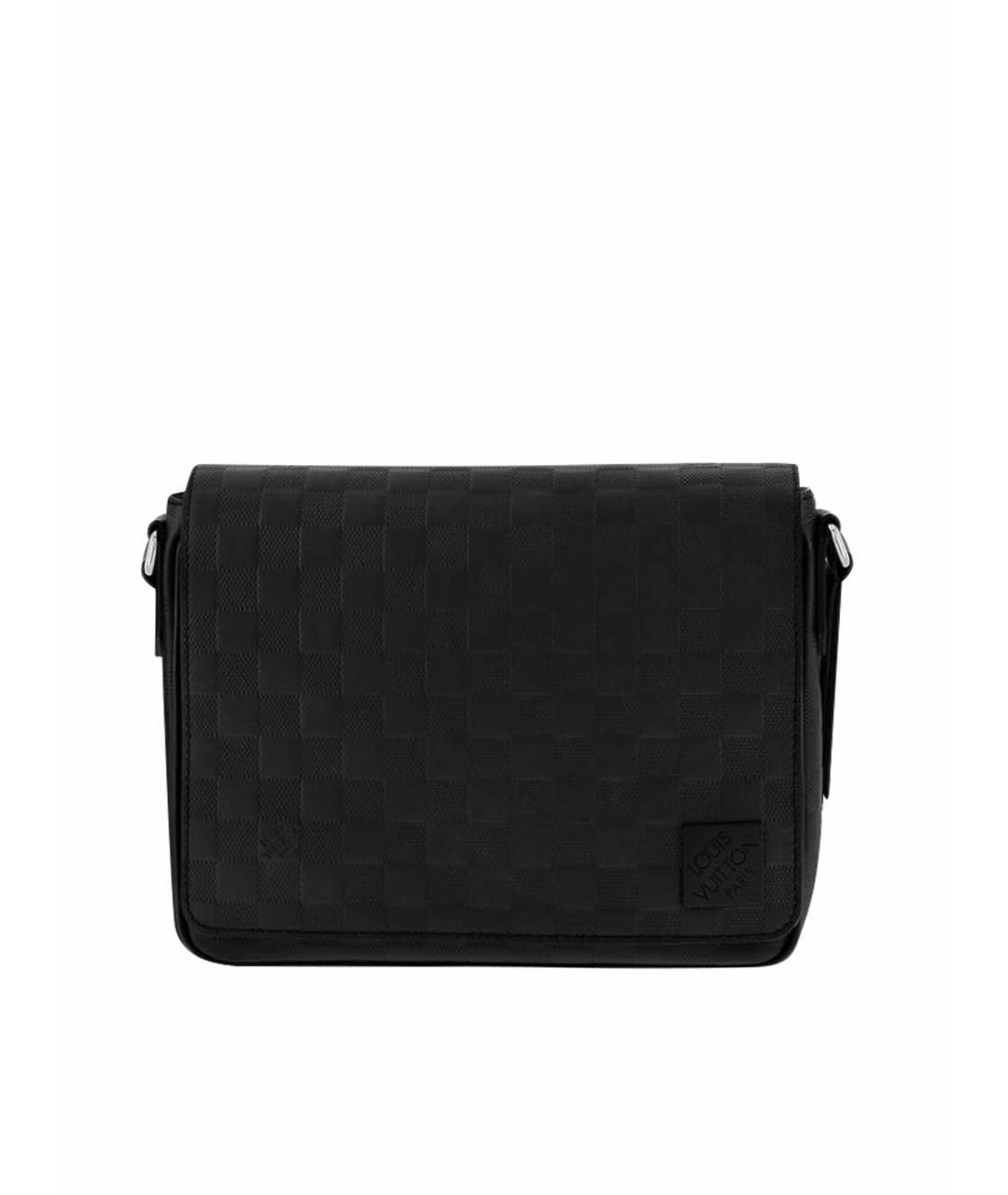 LOUIS VUITTON Черная кожаная сумка на плечо, фото 1