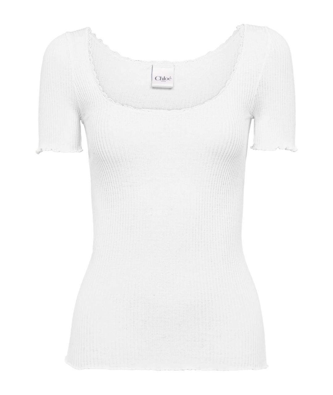 CHLOE Белая хлопковая футболка, фото 1