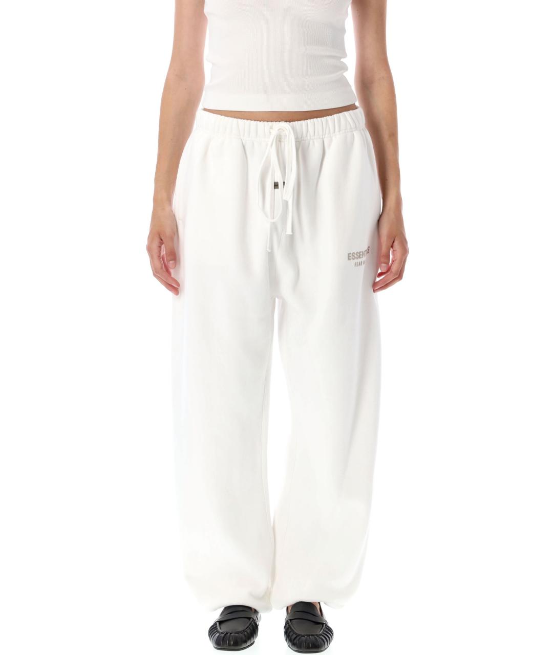 FEAR OF GOD ESSENTIALS Белые хлопковые спортивные брюки и шорты, фото 4