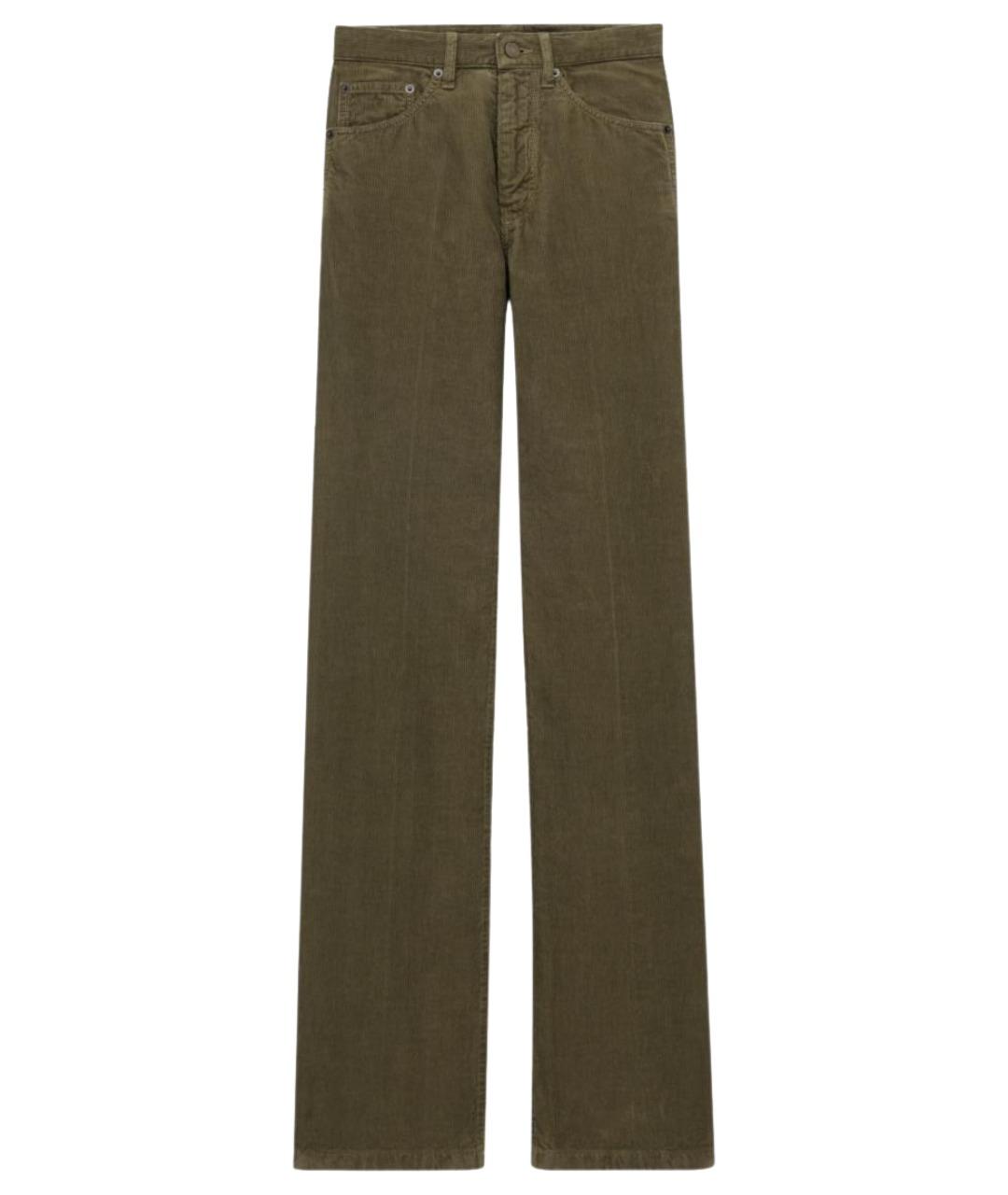 SAINT LAURENT Зеленые прямые джинсы, фото 1