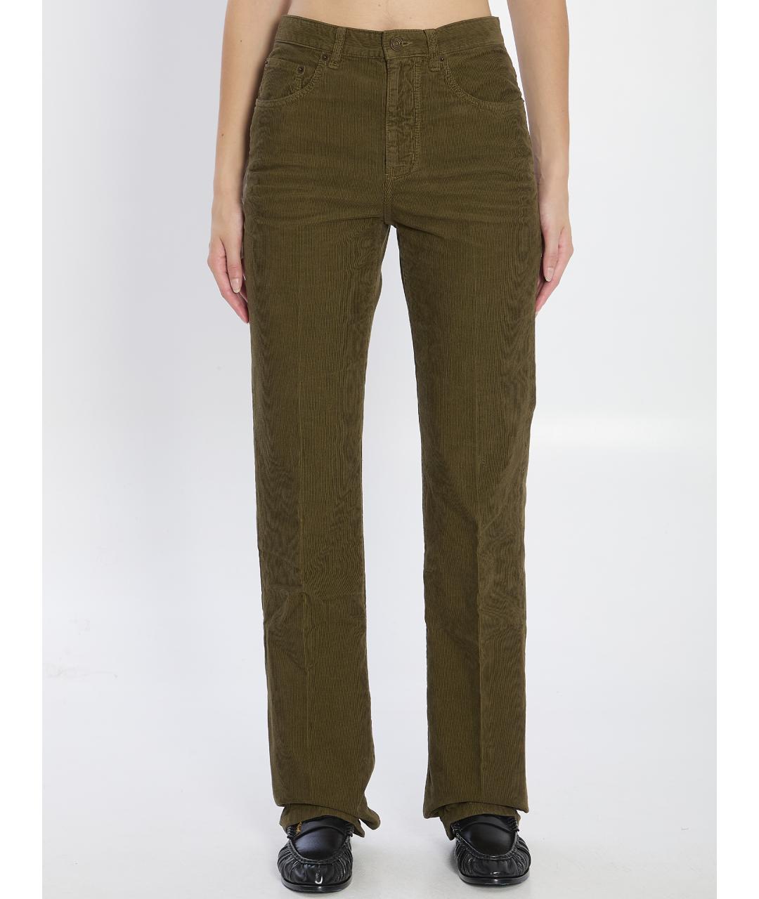 SAINT LAURENT Зеленые прямые джинсы, фото 2