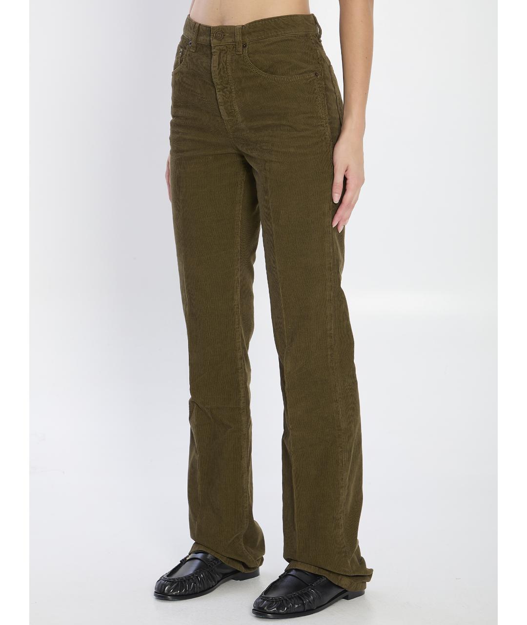 SAINT LAURENT Зеленые прямые джинсы, фото 3