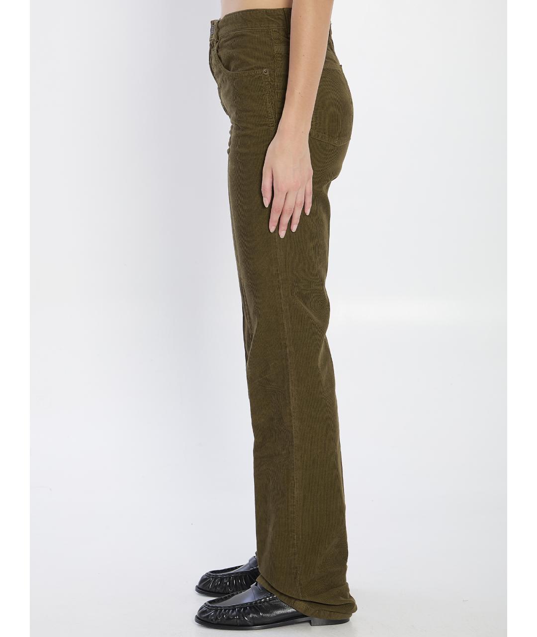 SAINT LAURENT Зеленые прямые джинсы, фото 4