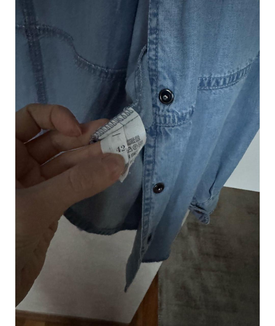 FENDI Голубая хлопковая рубашка, фото 4