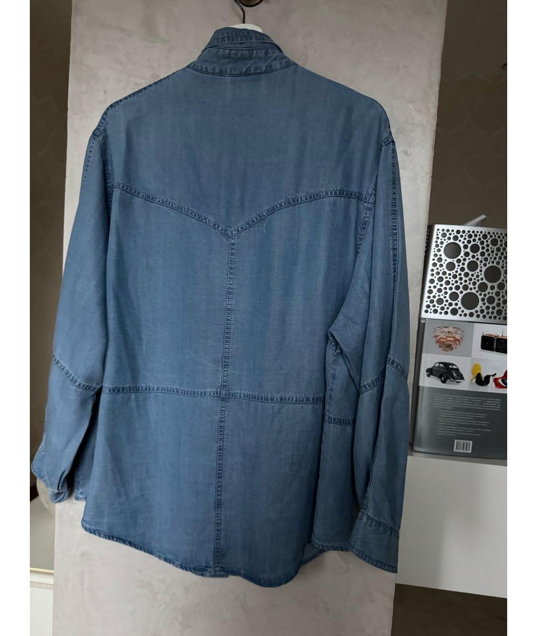 FENDI Голубая хлопковая рубашка, фото 2