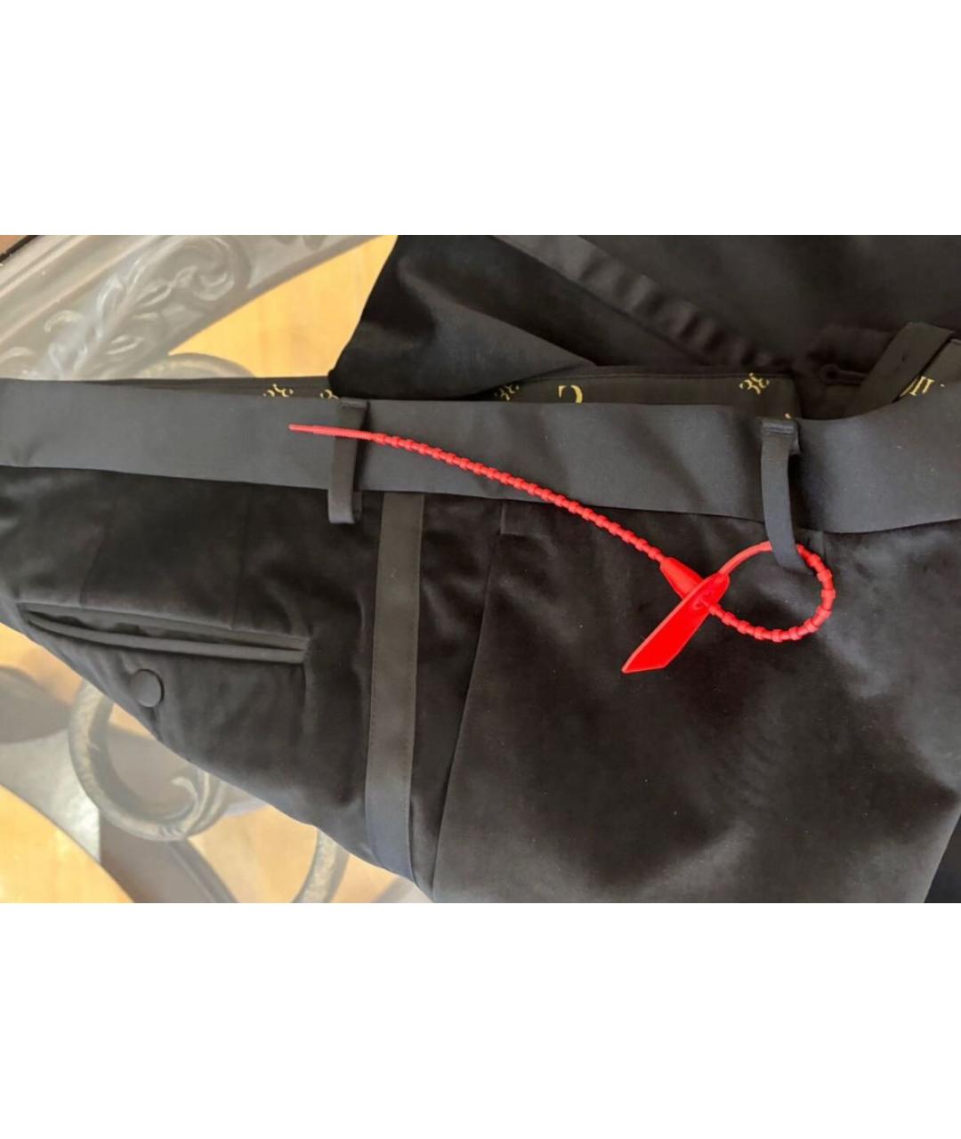 BILLIONAIRE Черные велюровые классические брюки, фото 3