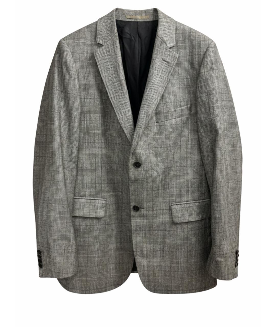 BURBERRY Серый шерстяной пиджак, фото 1