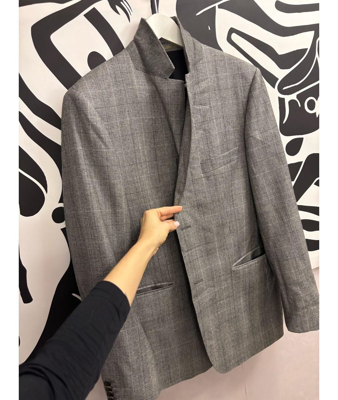 BURBERRY Серый шерстяной пиджак, фото 3