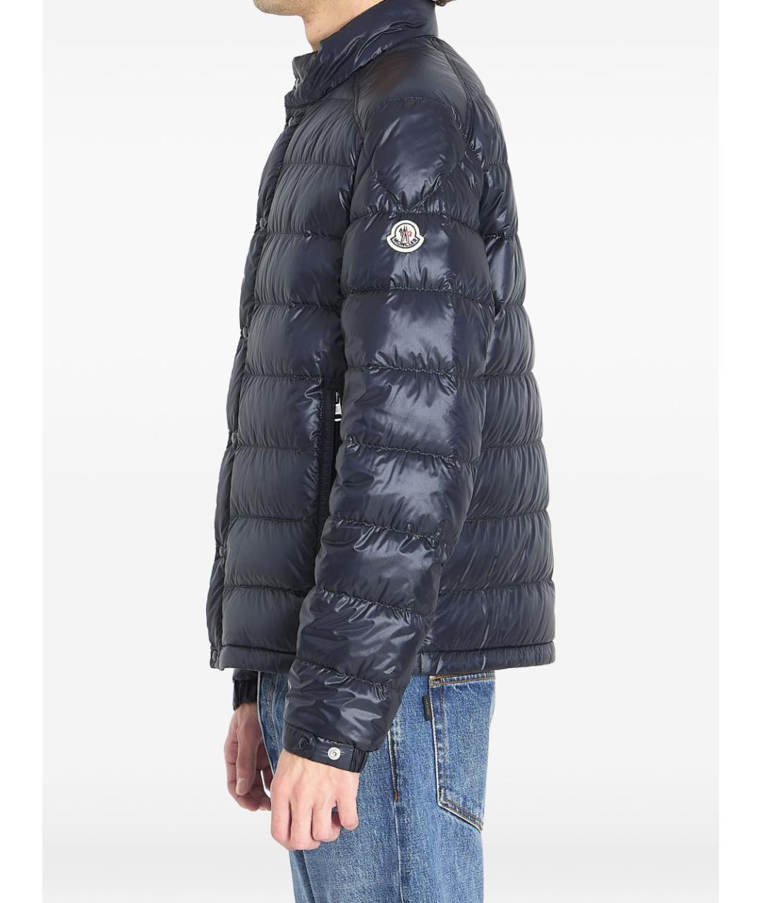 MONCLER Синий полиамидовый пуховик, фото 5