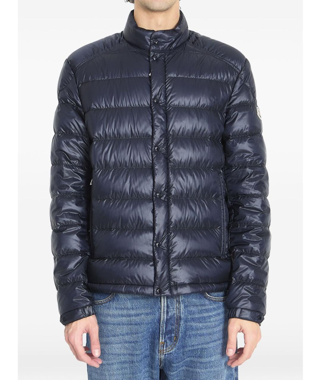 MONCLER Синий полиамидовый пуховик, фото 2