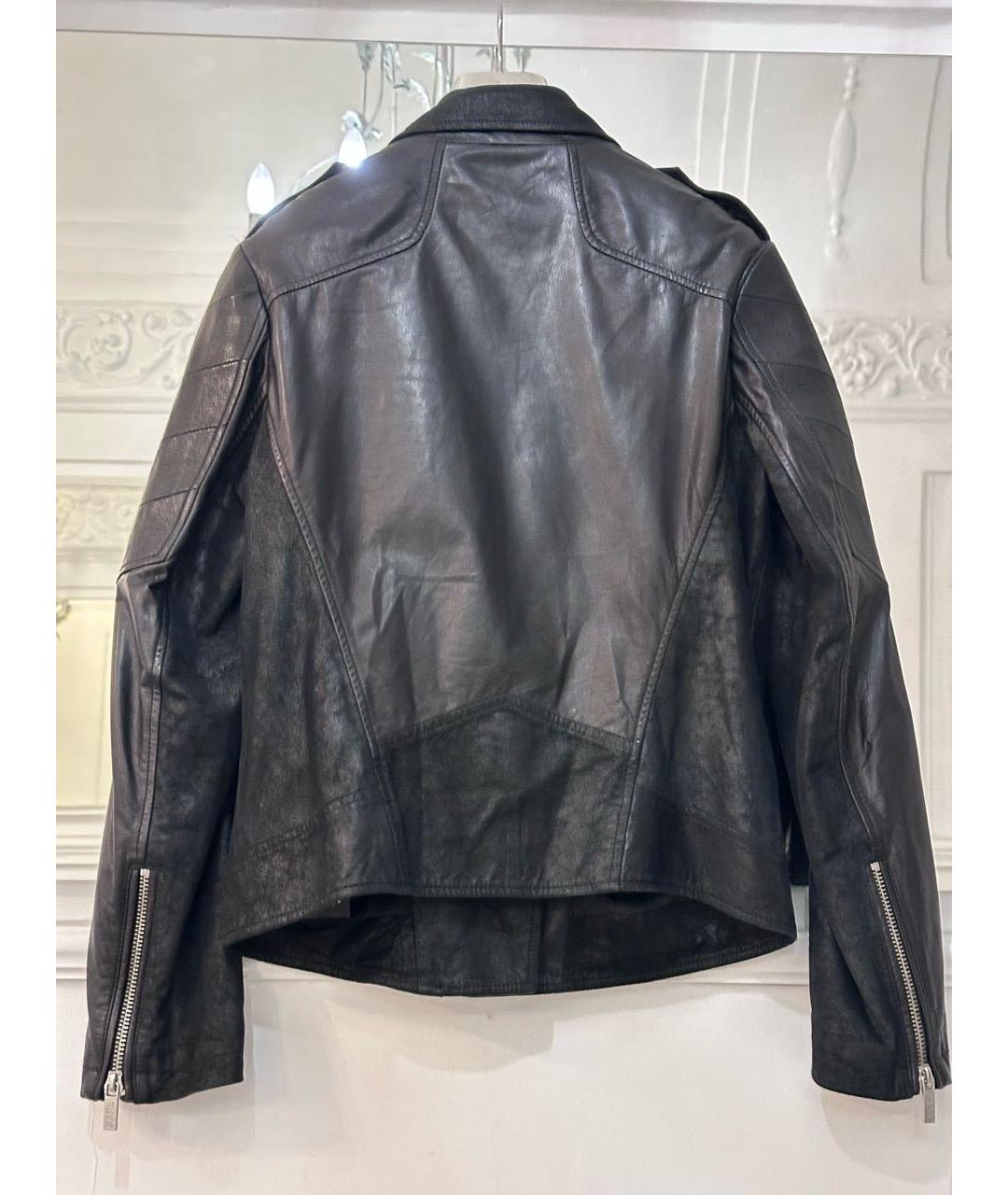 KARL LAGERFELD Черная кожаная куртка, фото 4