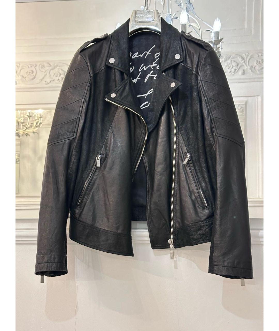 KARL LAGERFELD Черная кожаная куртка, фото 2