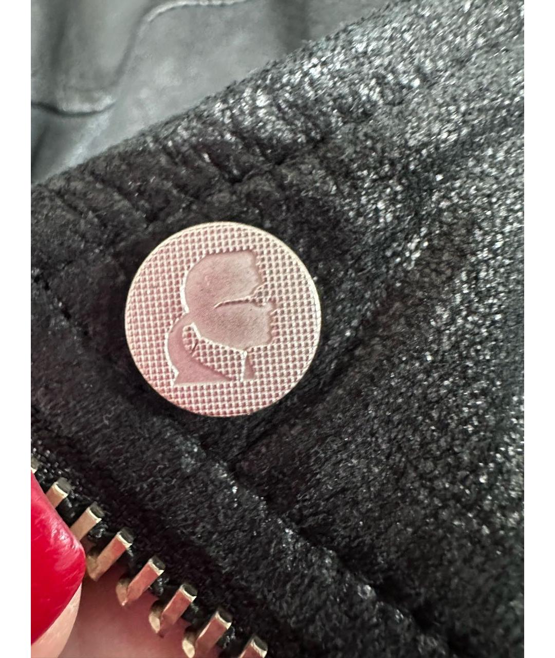 KARL LAGERFELD Черная кожаная куртка, фото 6