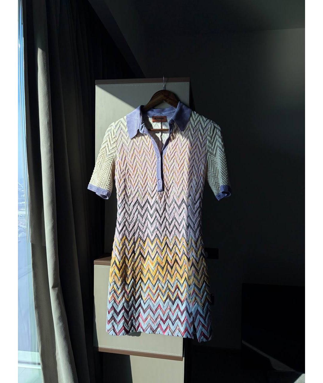 MISSONI Мульти шерстяное повседневное платье, фото 6