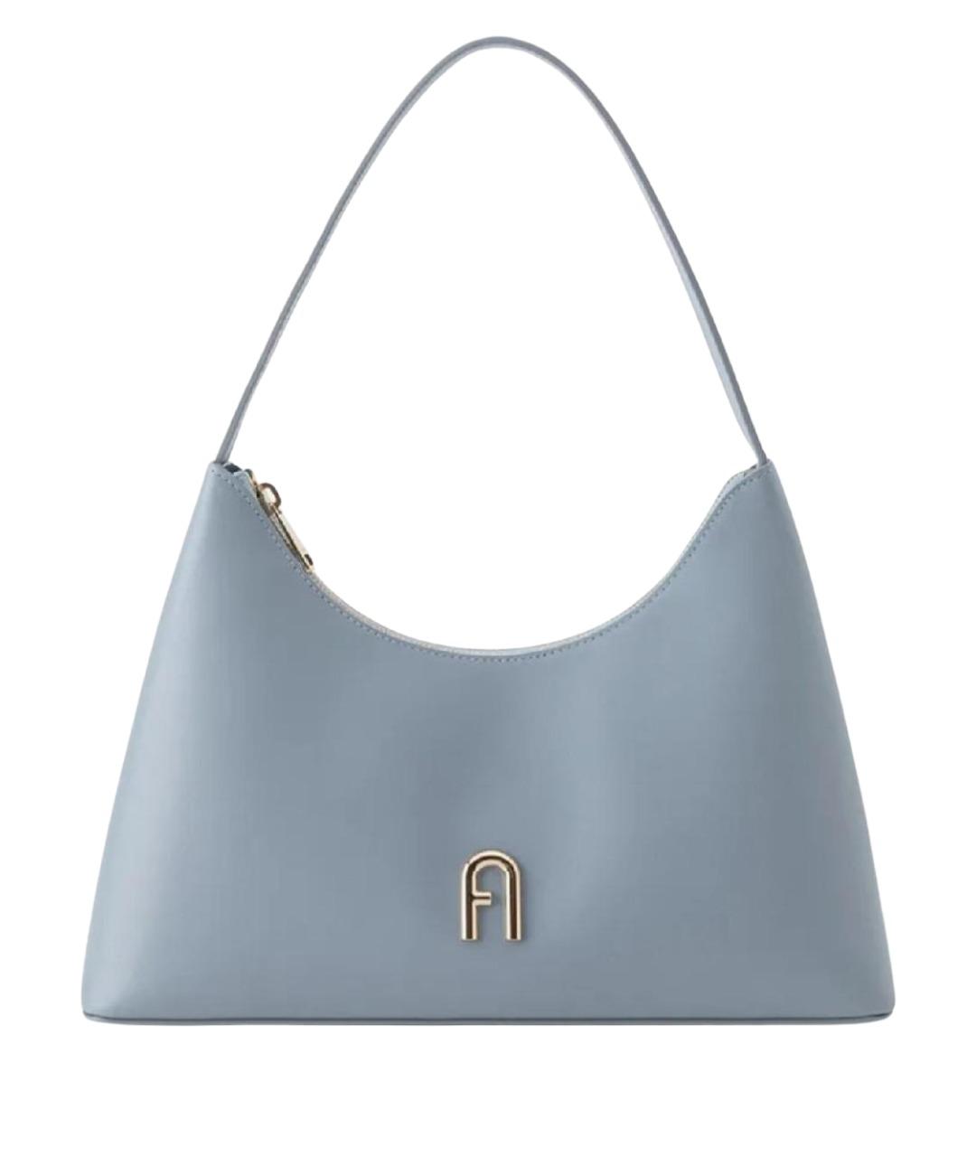 FURLA Голубая кожаная сумка через плечо, фото 1