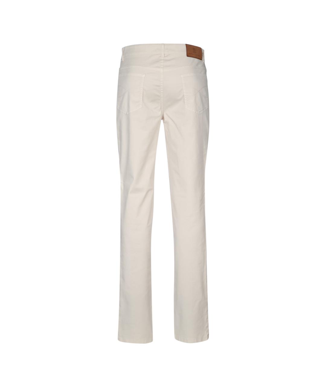 BRUNELLO CUCINELLI Белые хлопко-эластановые джинсы скинни, фото 2