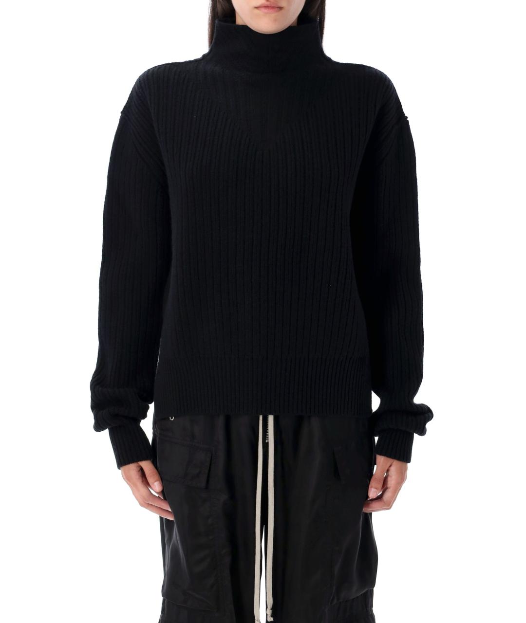 RICK OWENS Черный шерстяной джемпер / свитер, фото 4