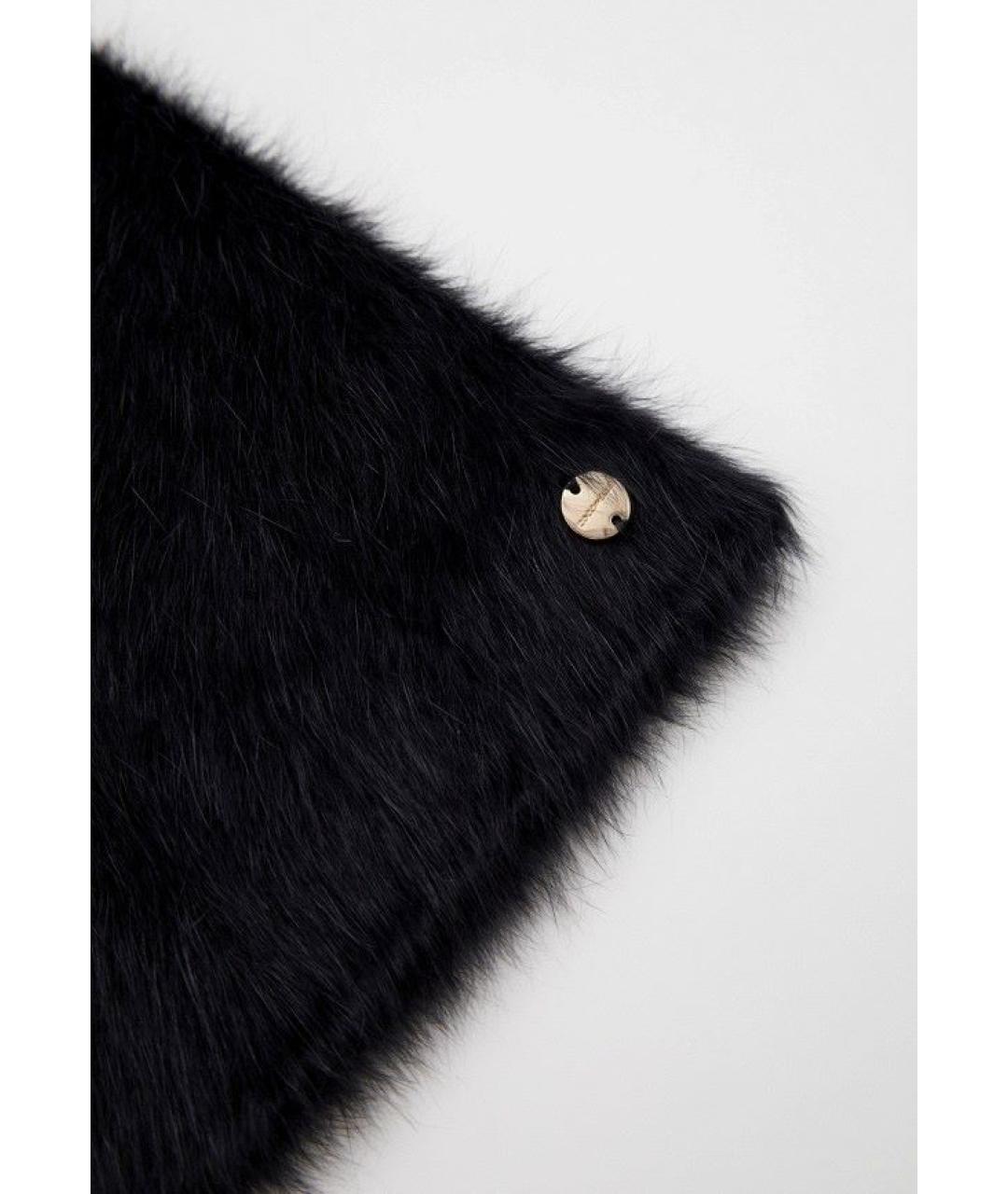 COCCINELLE Черная шерстяная шапка, фото 4