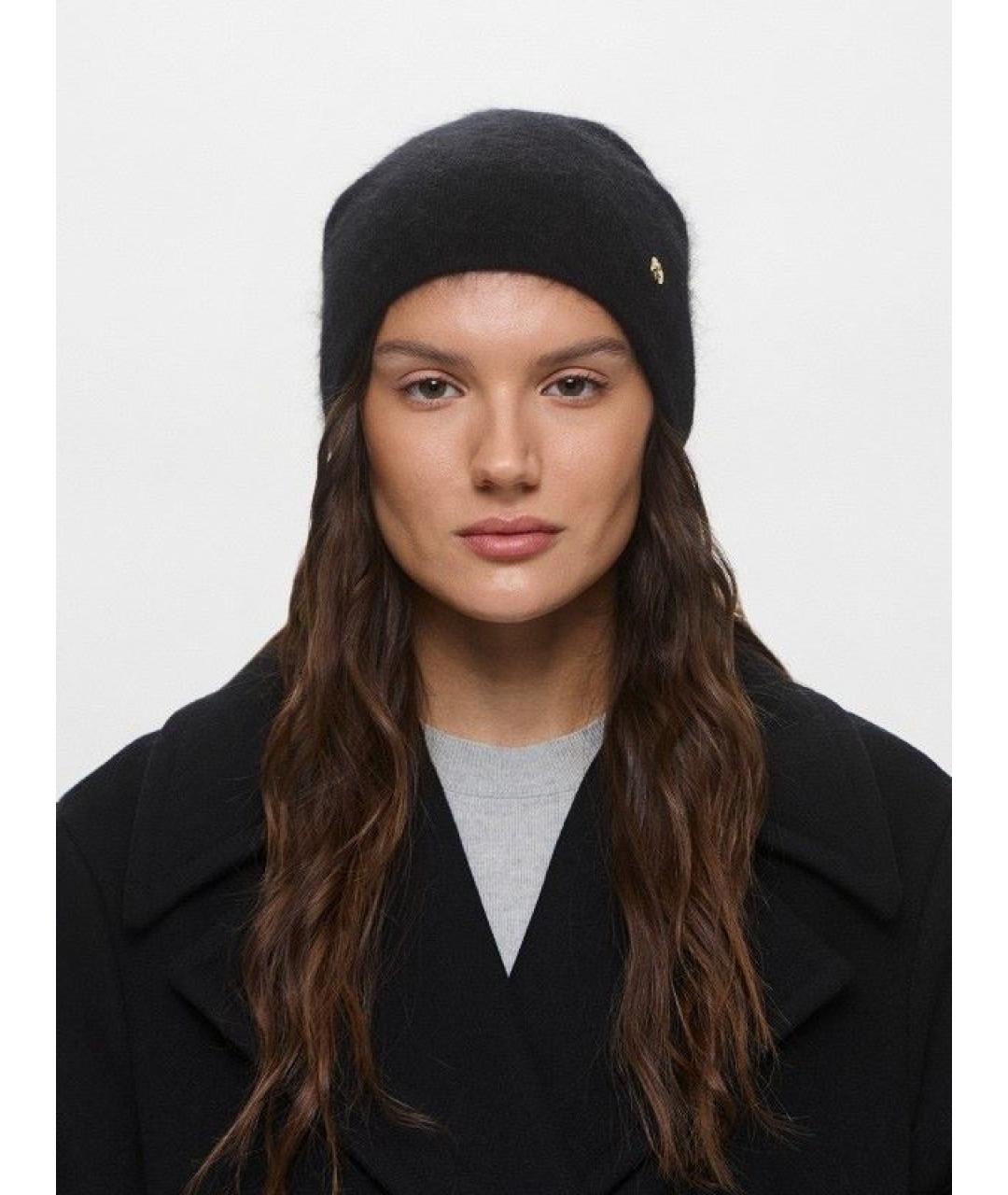COCCINELLE Черная шерстяная шапка, фото 6