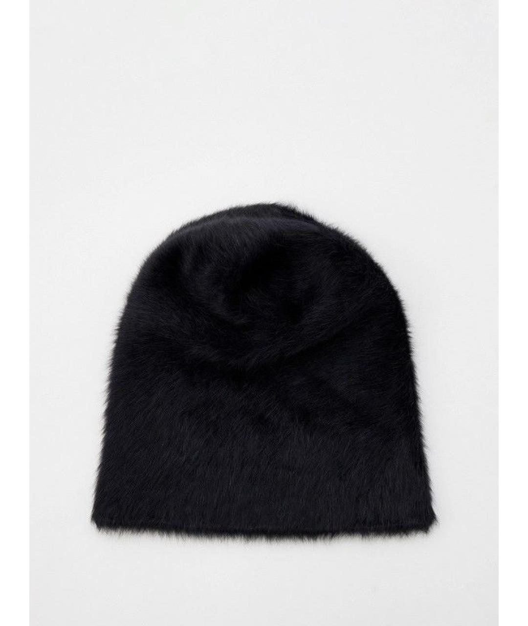 COCCINELLE Черная шерстяная шапка, фото 2