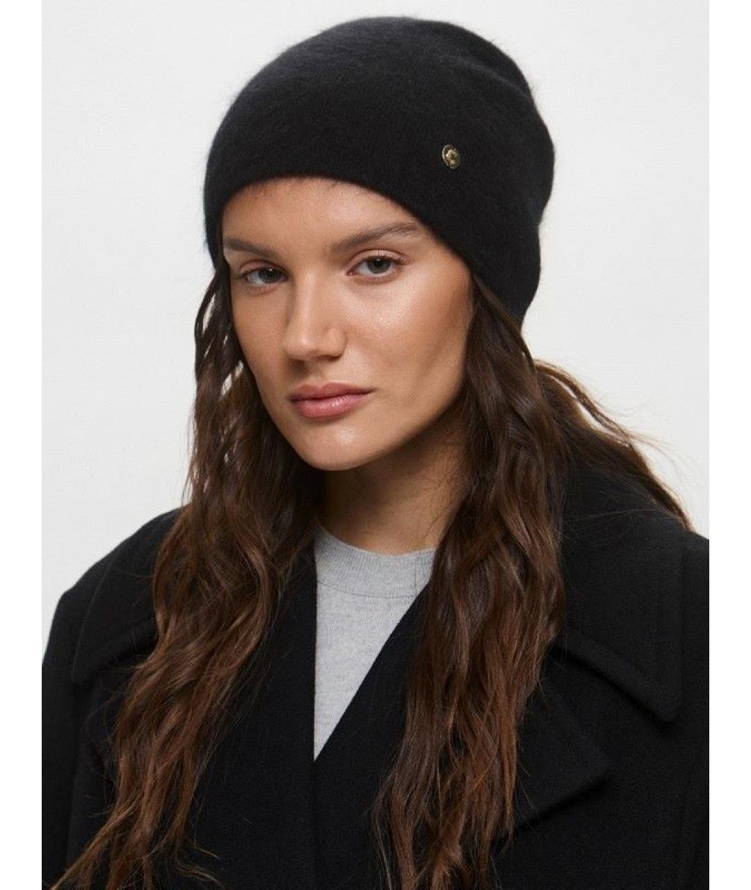 COCCINELLE Черная шерстяная шапка, фото 5