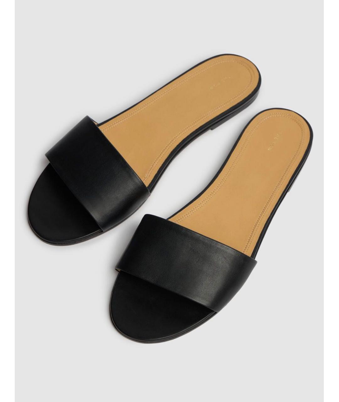 THE ROW Черные кожаные шлепанцы, фото 2