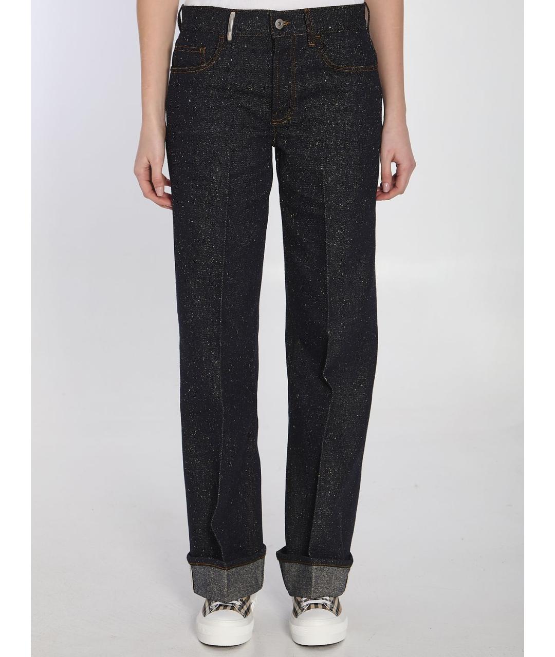 BURBERRY Синие хлопковые прямые джинсы, фото 2