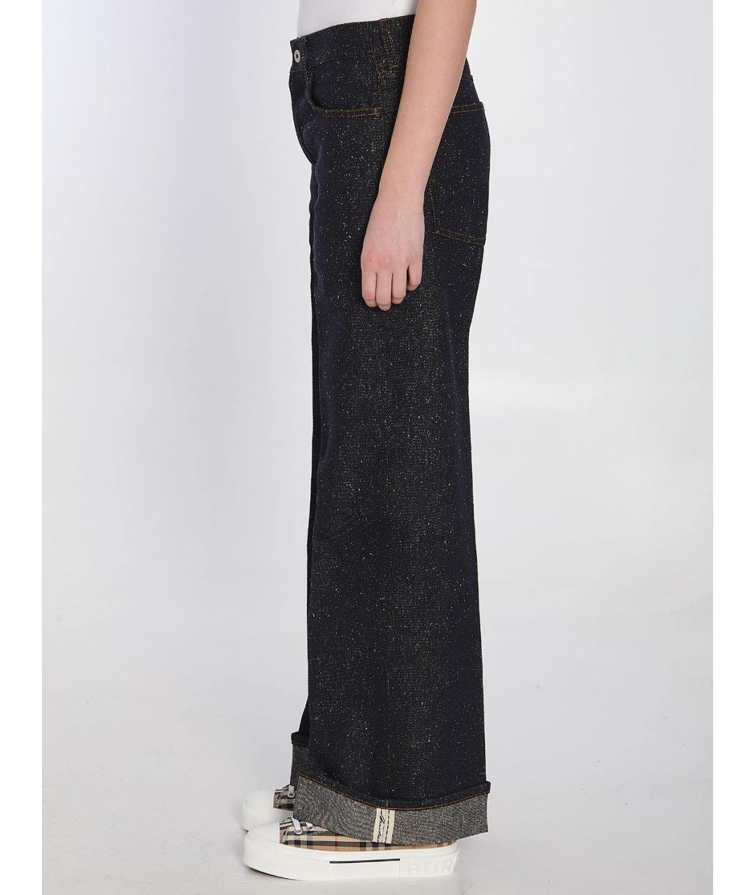 BURBERRY Синие хлопковые прямые джинсы, фото 3