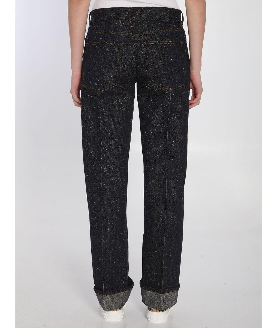 BURBERRY Синие хлопковые прямые джинсы, фото 4