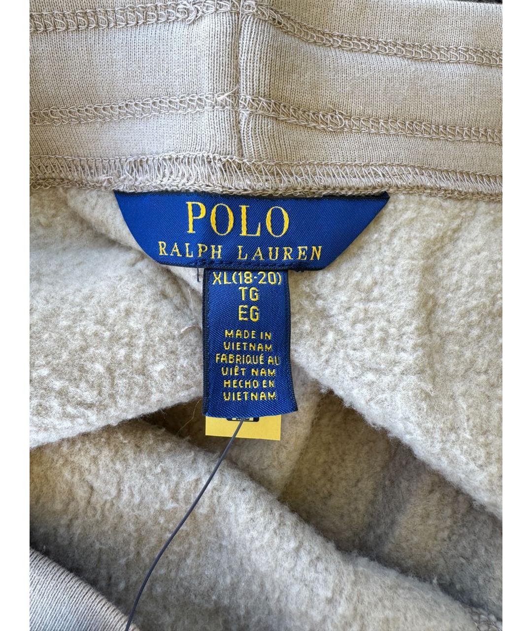 POLO RALPH LAUREN Бежевые хлопковые брюки и шорты, фото 7