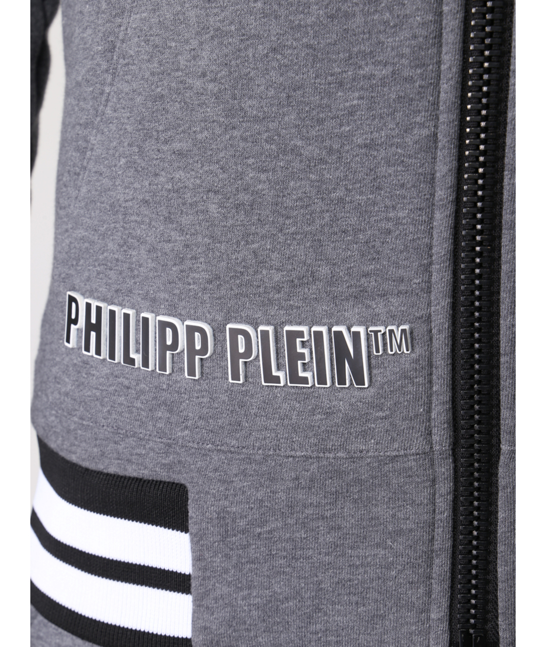 PHILIPP PLEIN Серый хлопко-эластановый спортивный костюм, фото 4