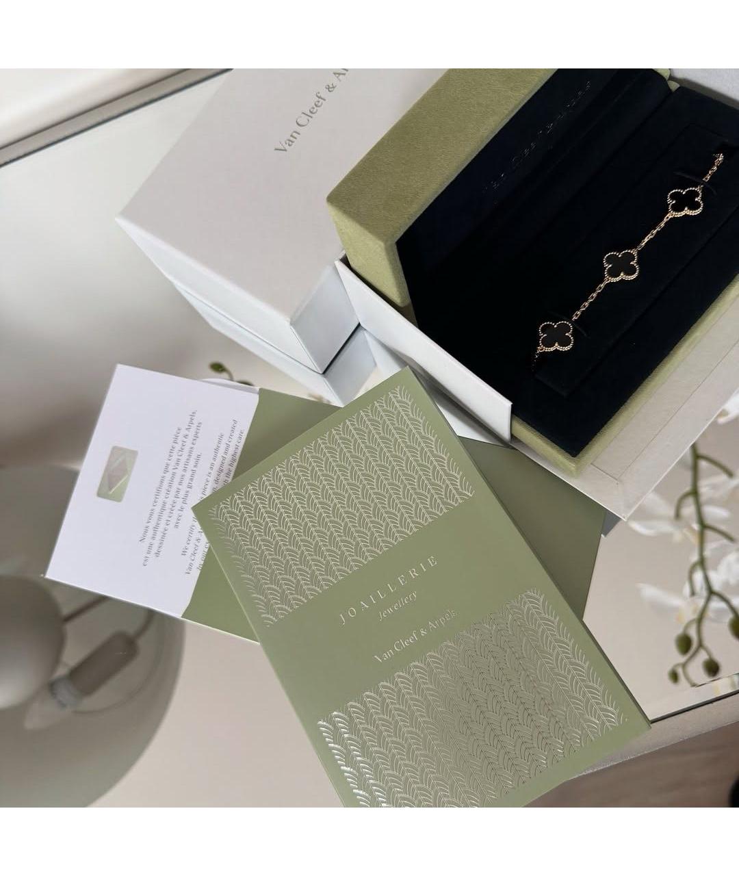 VAN CLEEF & ARPELS Черный браслет из желтого золота, фото 4