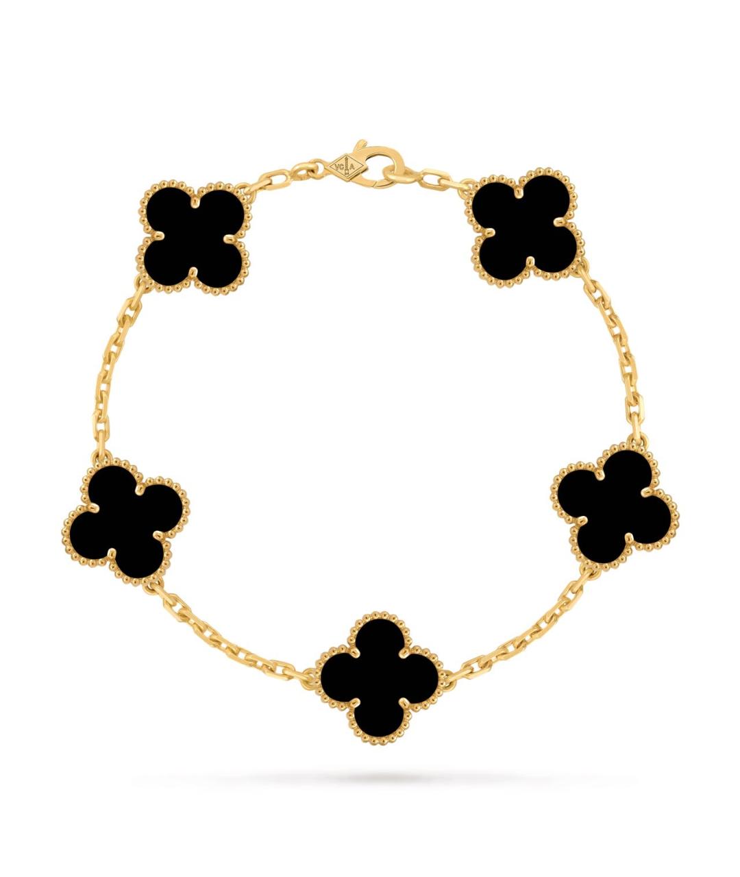 VAN CLEEF & ARPELS Черный браслет из желтого золота, фото 1