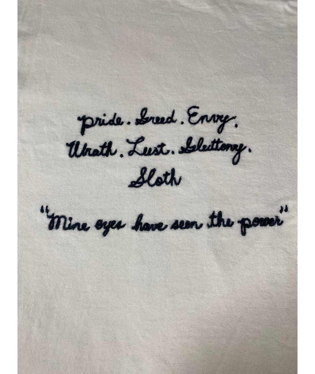 Saint Michael Белая хлопковая футболка, фото 4