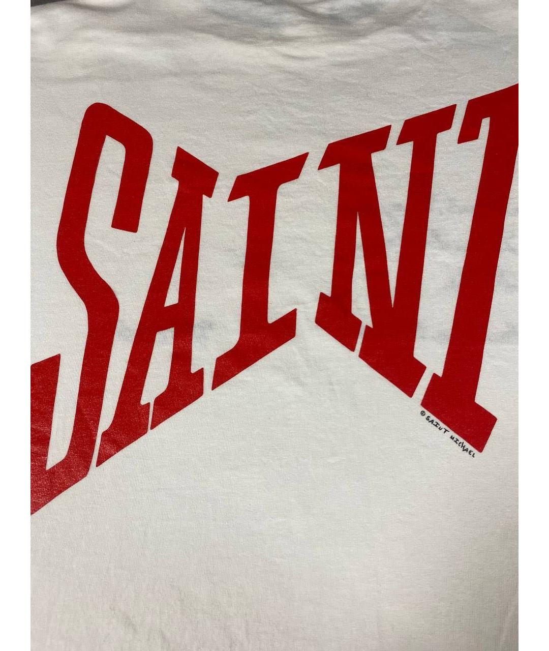 Saint Michael Белая хлопковая футболка, фото 6