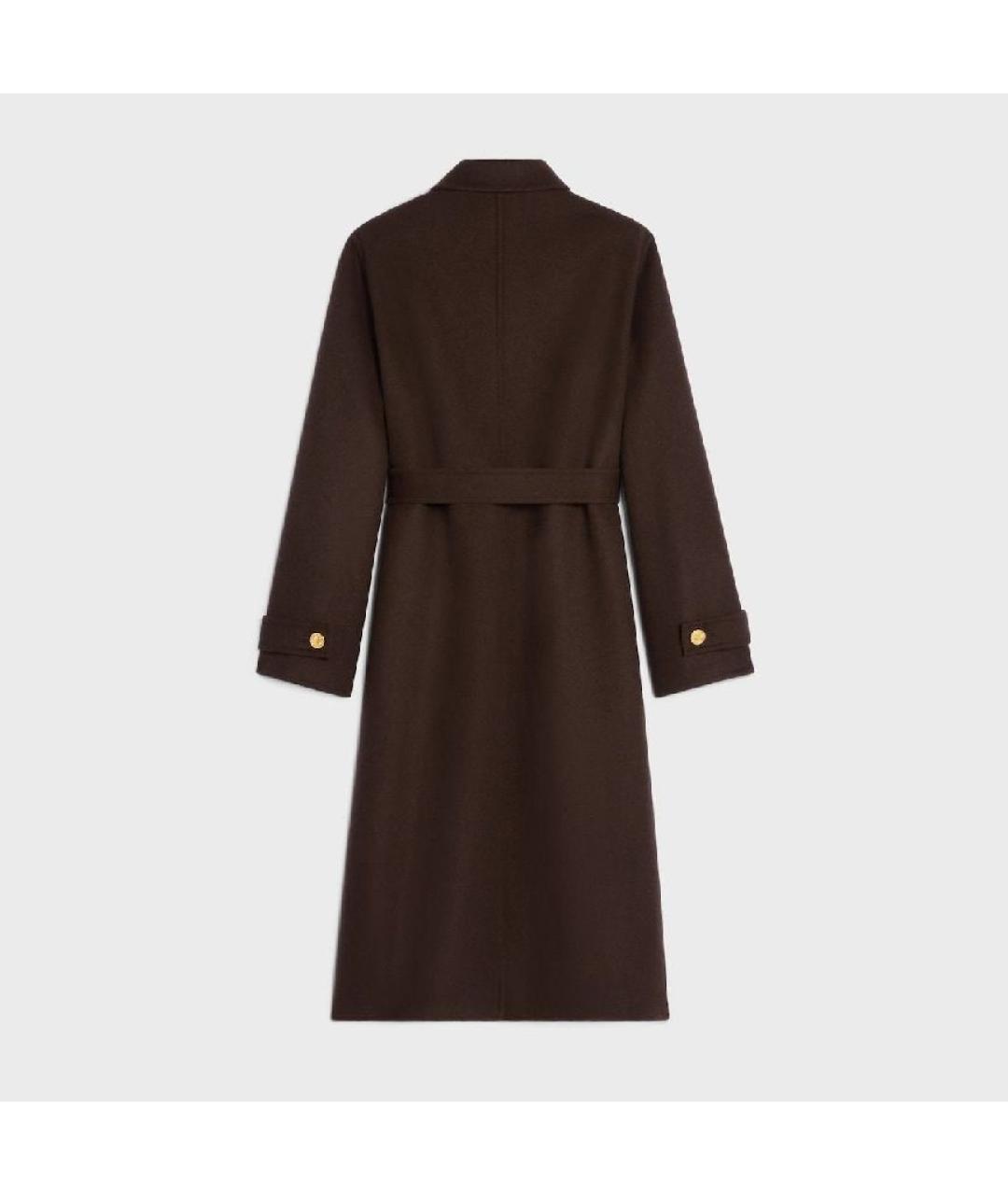 CELINE Коричневое кашемировое пальто, фото 2
