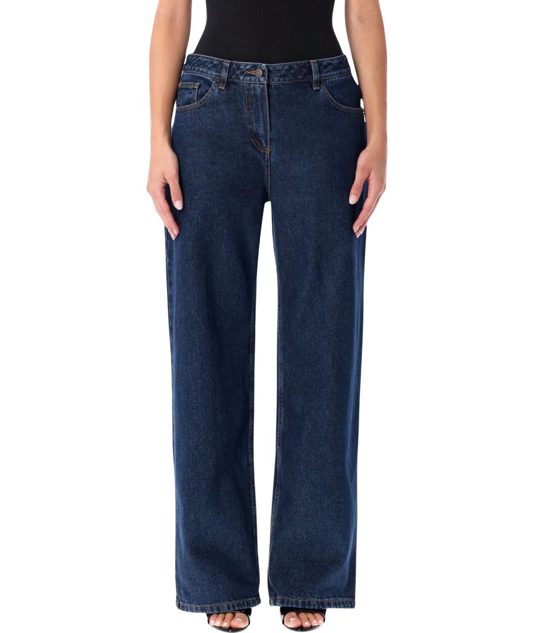 MAGDA BUTRYM Антрацитовые хлопковые прямые брюки, фото 4