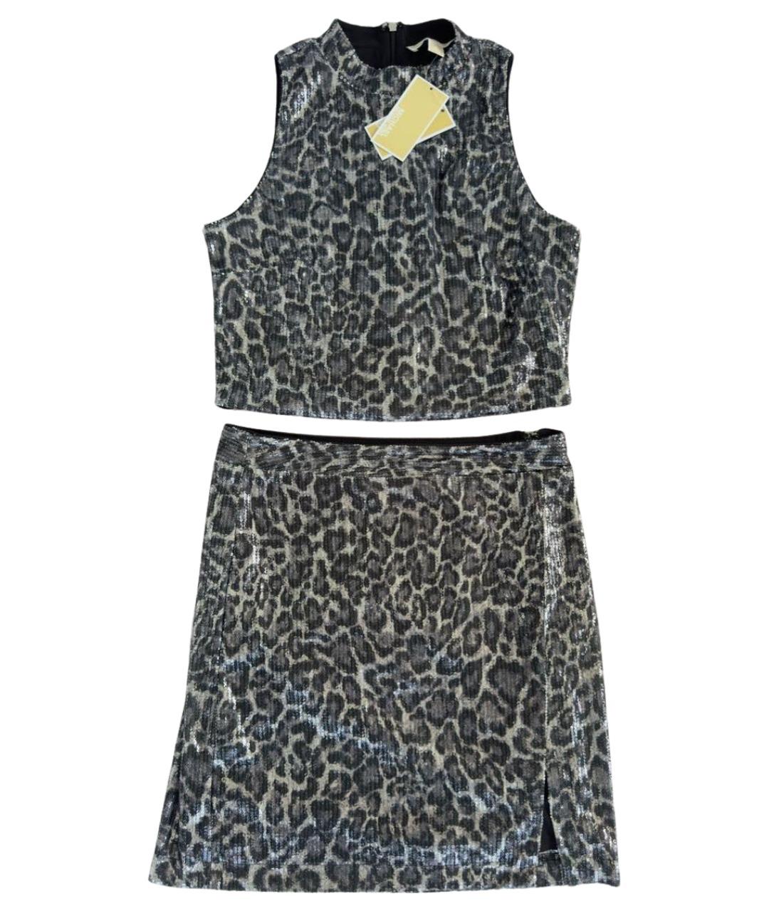 MICHAEL MICHAEL KORS Серебрянный полиэстеровый костюм с юбками, фото 1