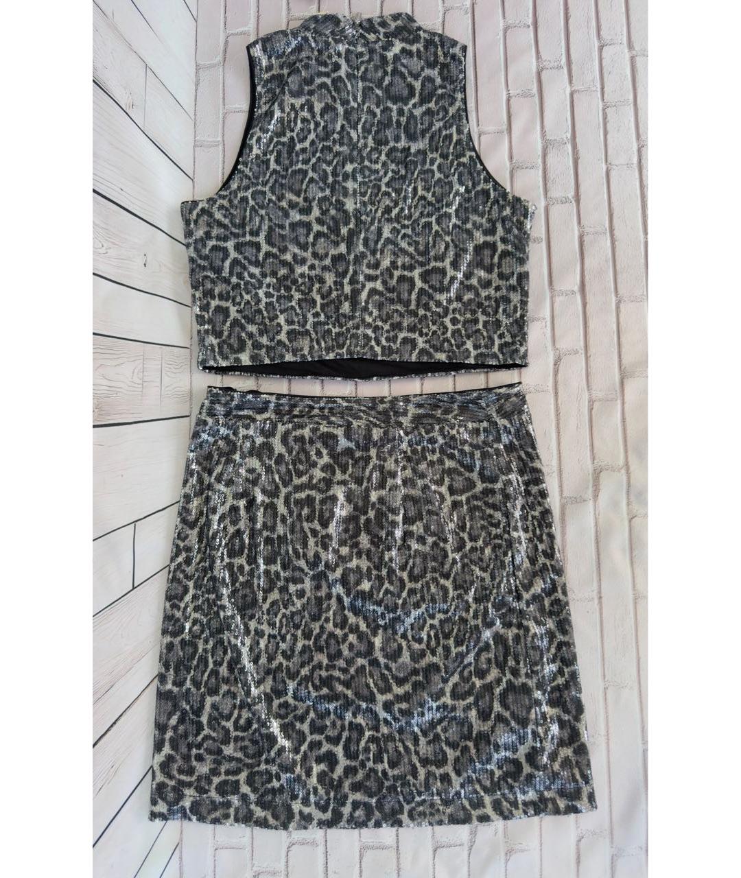 MICHAEL MICHAEL KORS Серебрянный полиэстеровый костюм с юбками, фото 6