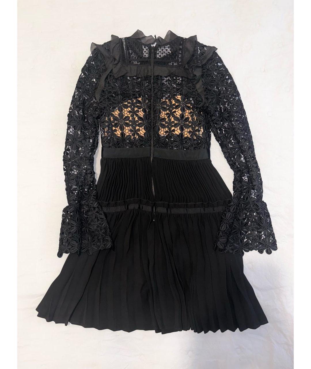 SELF-PORTRAIT Черное полиэстеровое коктейльное платье, фото 2