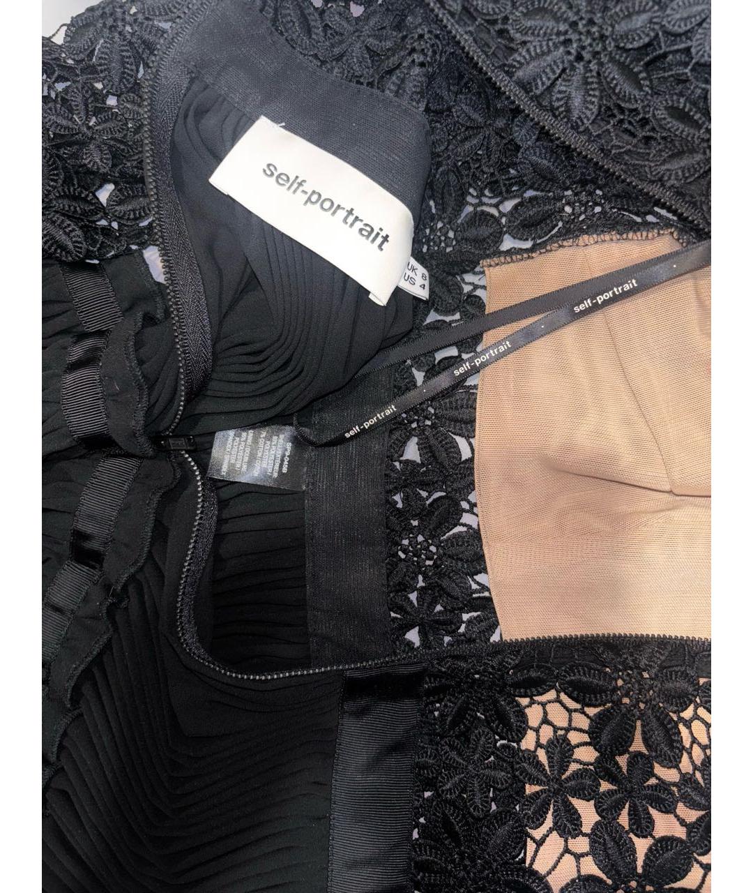 SELF-PORTRAIT Черное полиэстеровое коктейльное платье, фото 3