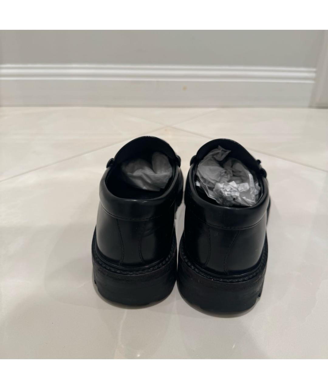 CELINE Черные кожаные лоферы, фото 3