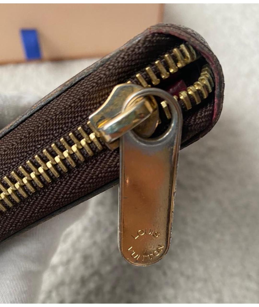 LOUIS VUITTON Коричневый кошелек, фото 8