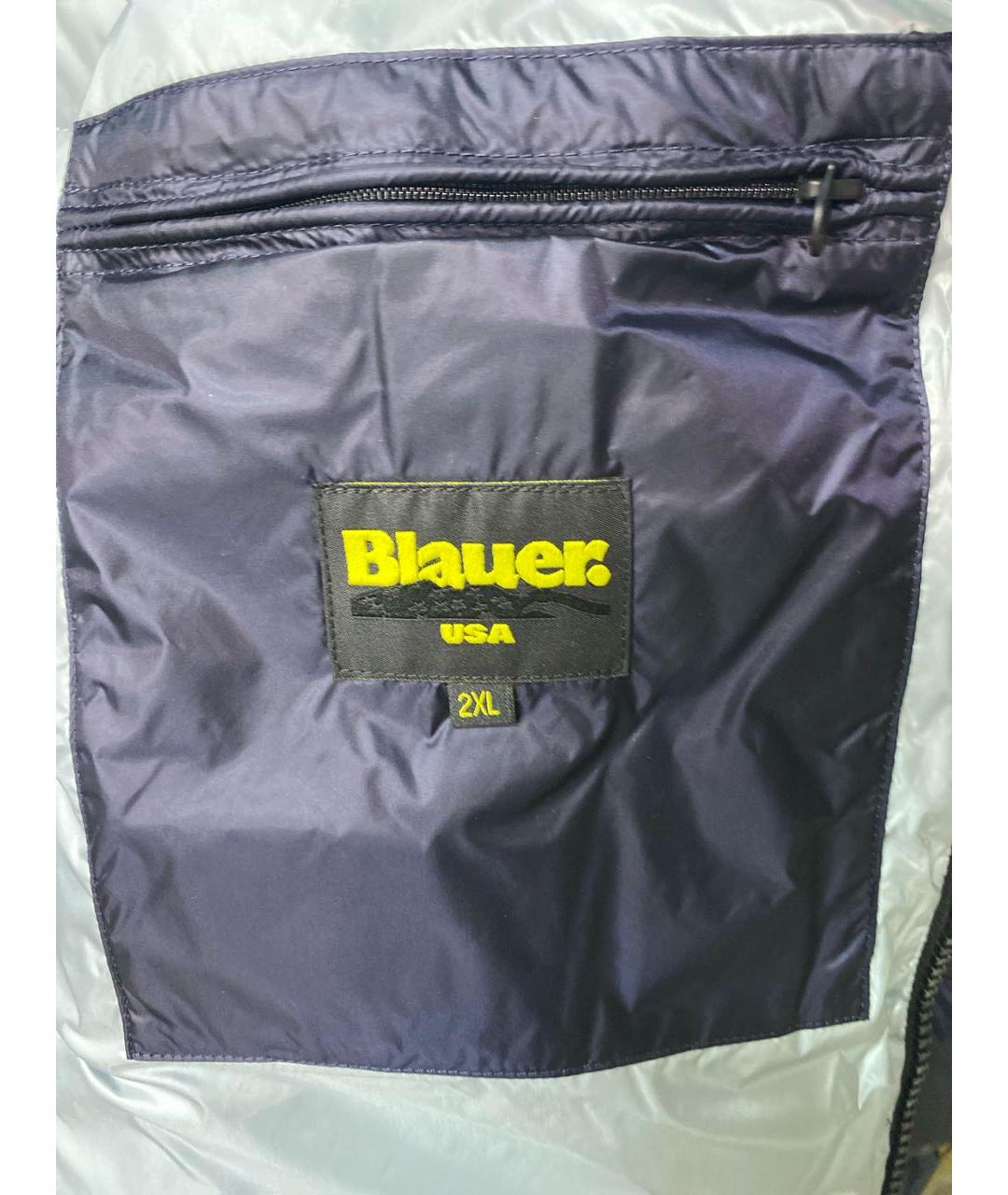 BLAUER Темно-синий полиамидовый пуховик, фото 7