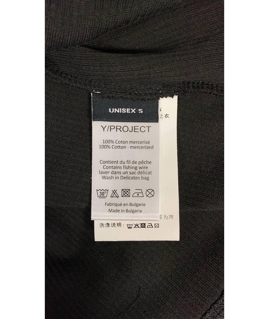 Y/PROJECT Черная хлопковая майка, фото 8