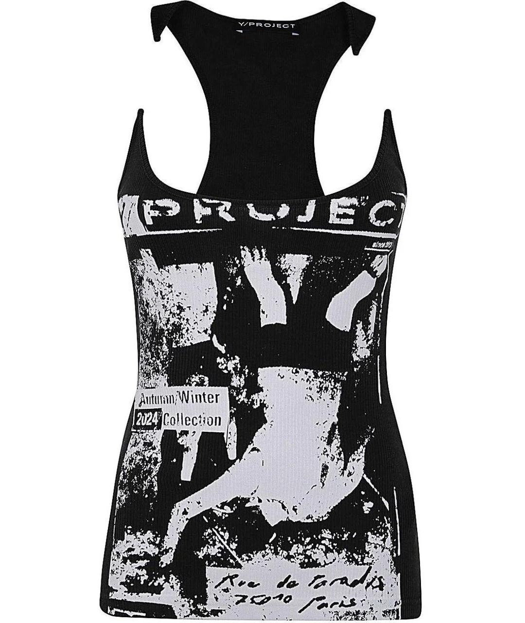 Y/PROJECT Черная хлопковая майка, фото 1